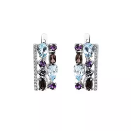 Серьги серебряные "Акапелла"