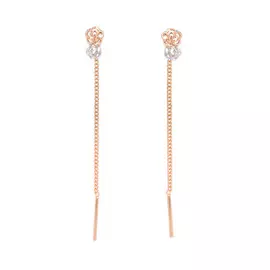 Серьги серебряные "Бархатный бутон"