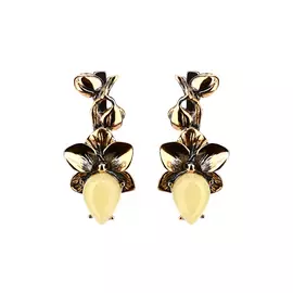 Серьги серебряные "Цветочное очарование"