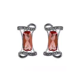 Серьги серебряные "Грани изящества"