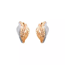 Серьги серебряные "Легкость природы"