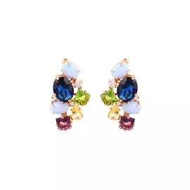 Серьги серебряные "Летний романс"