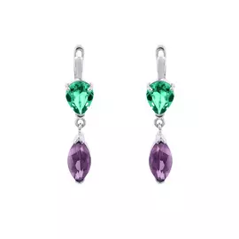 Серьги серебряные "Мечтательное настроение"