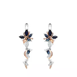 Серьги серебряные "Очарование лета"