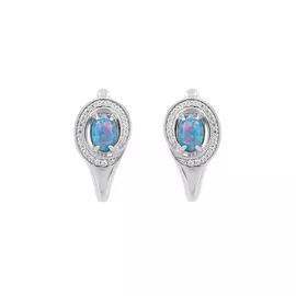 Серьги серебряные "Опаловая тайна"