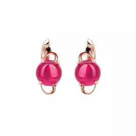 Серьги серебряные "Природный шик"