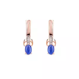 Серьги серебряные "Сапфировый этюд"