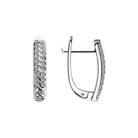 Серьги золотые "Россыпь бриллиантов"