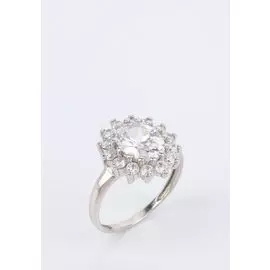 Серебряное кольцо "Яркая звезда"