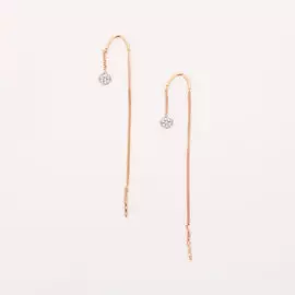 Серебряные серьги-продевки "Помпоны"