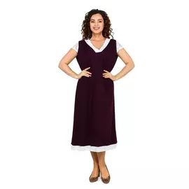 Сорочка-миди с кружевом