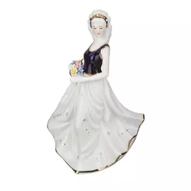 Статуэтка "Дама с цветами", 16x8x20 см
