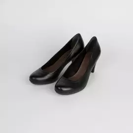 Туфли женские классические из натуральной кожи на удобном каблуке