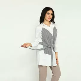 Туника комбинированная с поясом