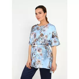 Туника расклешенная с крупным принтом