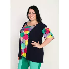 Туника расклешенная с патами на рукавах