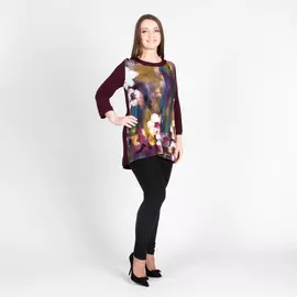 Туника с акварельным принтом