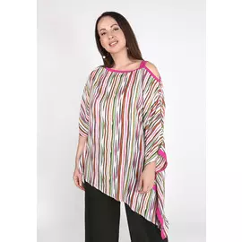 Туника с ассиметричным вырезом на бретели