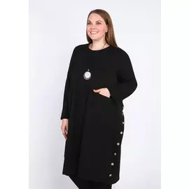 Туника с декором в виде пуговиц