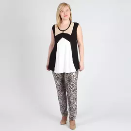 Туника с коротким рукавом и вырезом «Капелька»