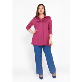 Туника с пуговицами и отложным воротником