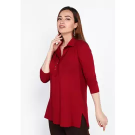 Туника с защипами и отложным и воротником