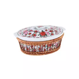 Утятница-гусятница в корзине ротанг