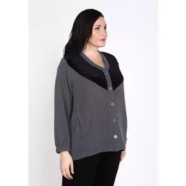 Жакет с декоративной вставкой-кокеткой