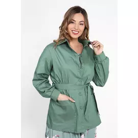 Жакет с поясом на пуговицах