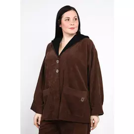 Жакет удлиненный с карманами на пуговицах