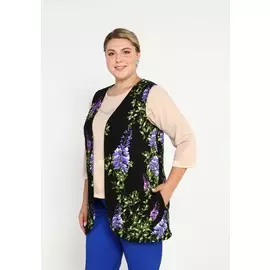 Жилет базовый с цветочным принтом