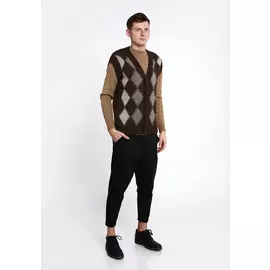 Жилет мужской из верблюжьей шерсти "Ромбы"