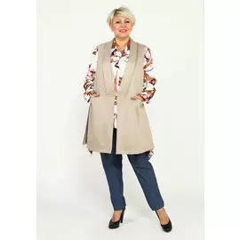 Жилет приталенный из эко-замши