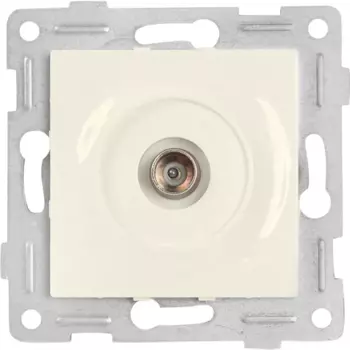 Антенная розетка встраиваемая Gusi Electric Ugra без заземления цвет бежевый