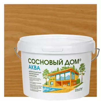 Антисептик лессирующий декоративный Husky Сосновый дом акриловый цвет Орегон 2.5 л