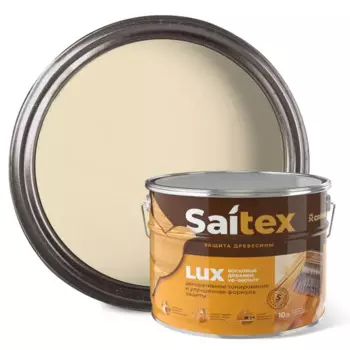 Антисептик защитно-декоративный Saitex Lux полуглянцевый прозрачный 10 л