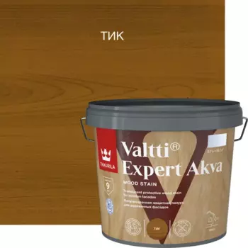 Антисептик защитно-декоративный Tikkurila Valtti Expert Akva тик полуматовый 2.7 л