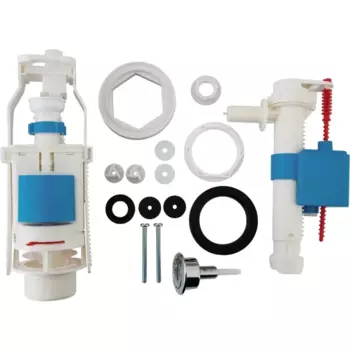 Арматура двухкнопочная АНИ Пласт хром пластик боковая подводка