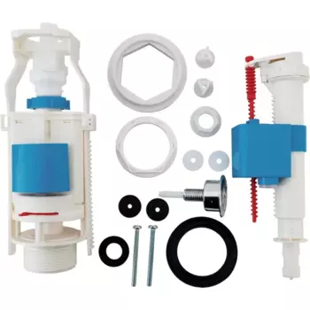 Арматура двухкнопочная АНИ Пласт хром пластик нижняя подводка