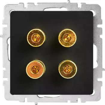 Аудио розетка встраиваемая IEK Brite РА10-БрЧ цвет черный