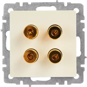 Аудио розетка встраиваемая IEK Brite РА10-БрКр цвет бежевый