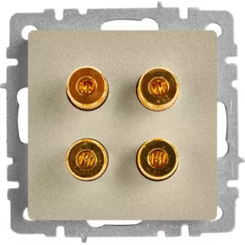 Аудио розетка встраиваемая IEK Brite РА10-БрШ цвет шампань