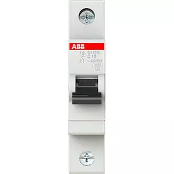 Автоматический выключатель ABB SH201L 1P 10 А 4.5 кА C 2CDS241001R0104