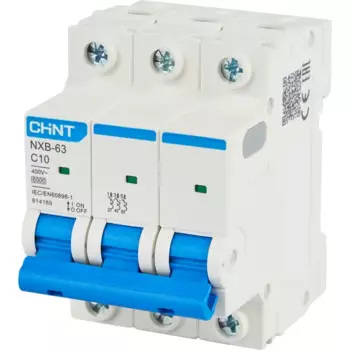 Автоматический выключатель CHINT NXB-63 3P C10 А 6 кА