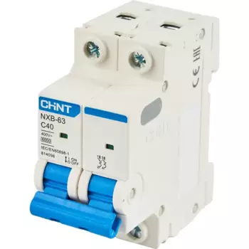 Автоматический выключатель CHINT NXB-63S 2P C40 А 6 кА