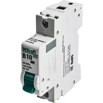 Автоматический выключатель Dekraft ВА-103 1P B10 А 6 кА 12207DEK
