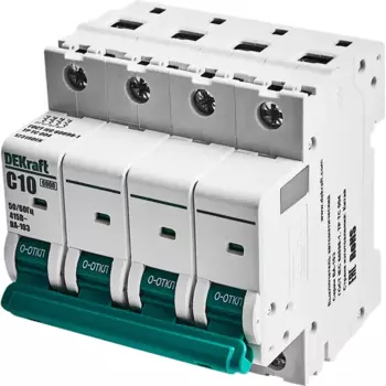 Автоматический выключатель Dekraft ВА-103 4P C10 А 6 кА 12319DEK