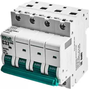 Автоматический выключатель Dekraft ВА-103 4P C32 А 6 кА 12324DEK