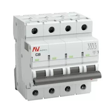 Автоматический выключатель EKF Averes ВАAV-6 4P C20 А 6 кА