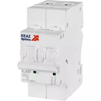 Автоматический выключатель КЭАЗ Opti Din BM63 2P C20 А 4.5 кА